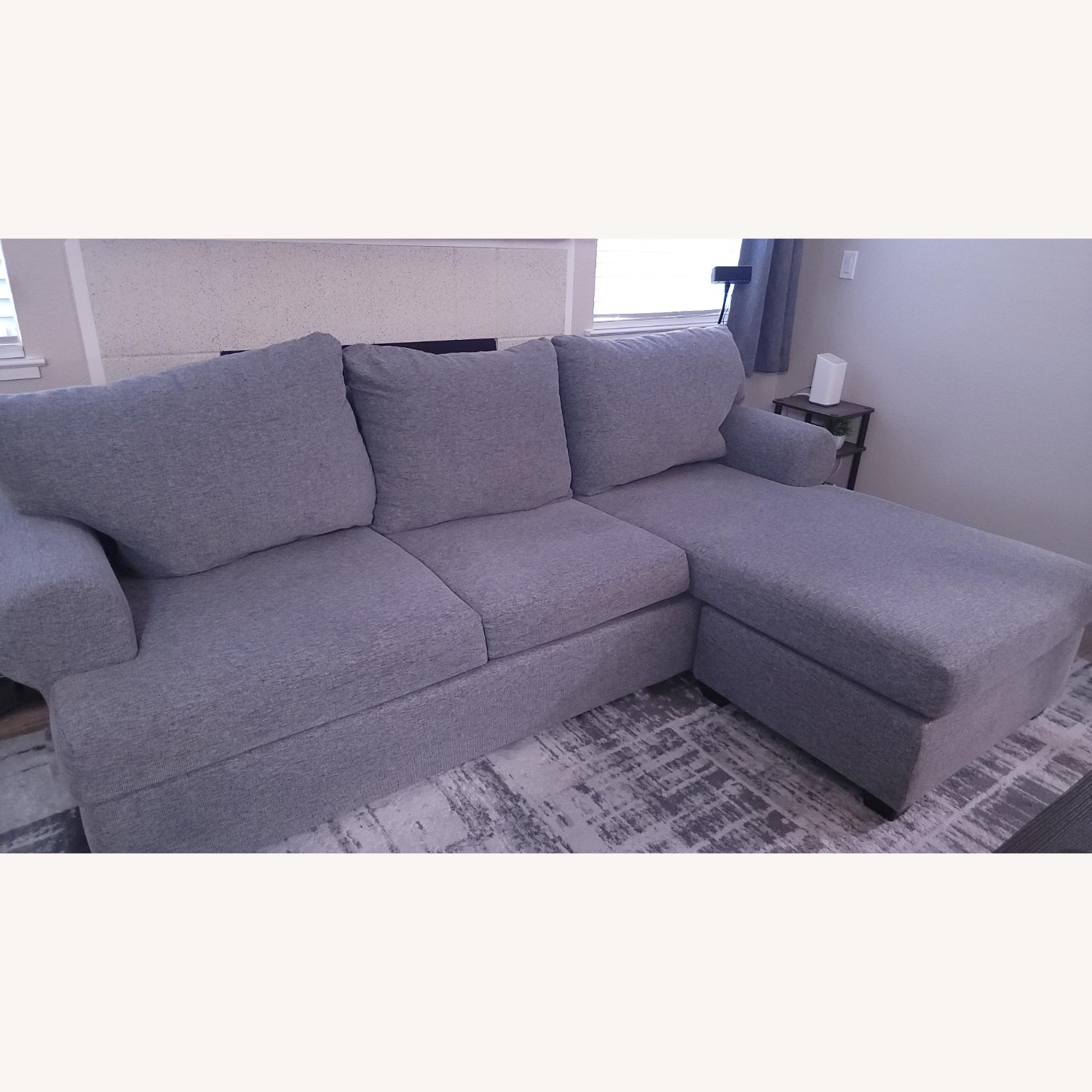 Hampstead Graphite Sofa With Reversible Chaise - image-4