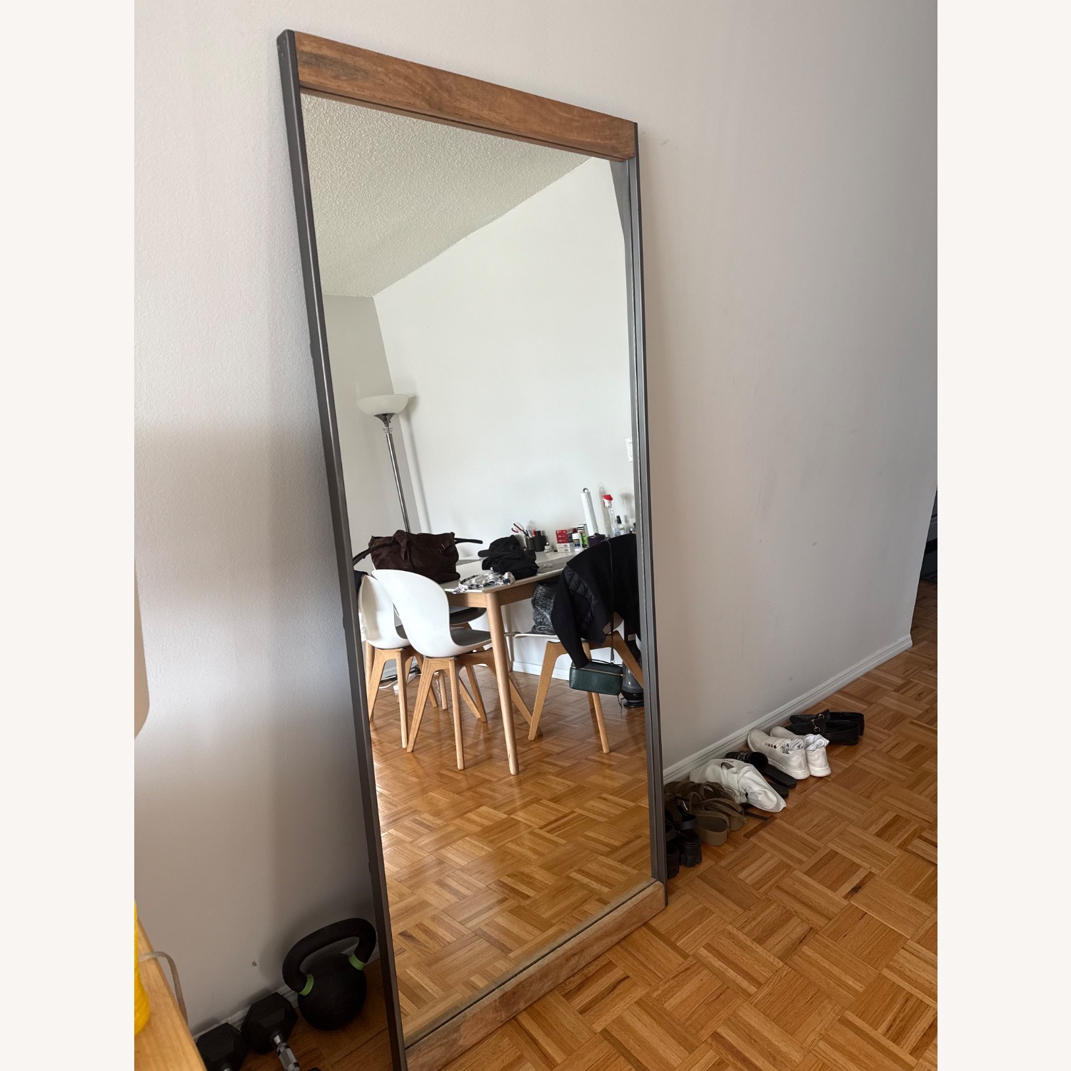 West Elm Industrial Wood Frame Floor Mirror - image-2