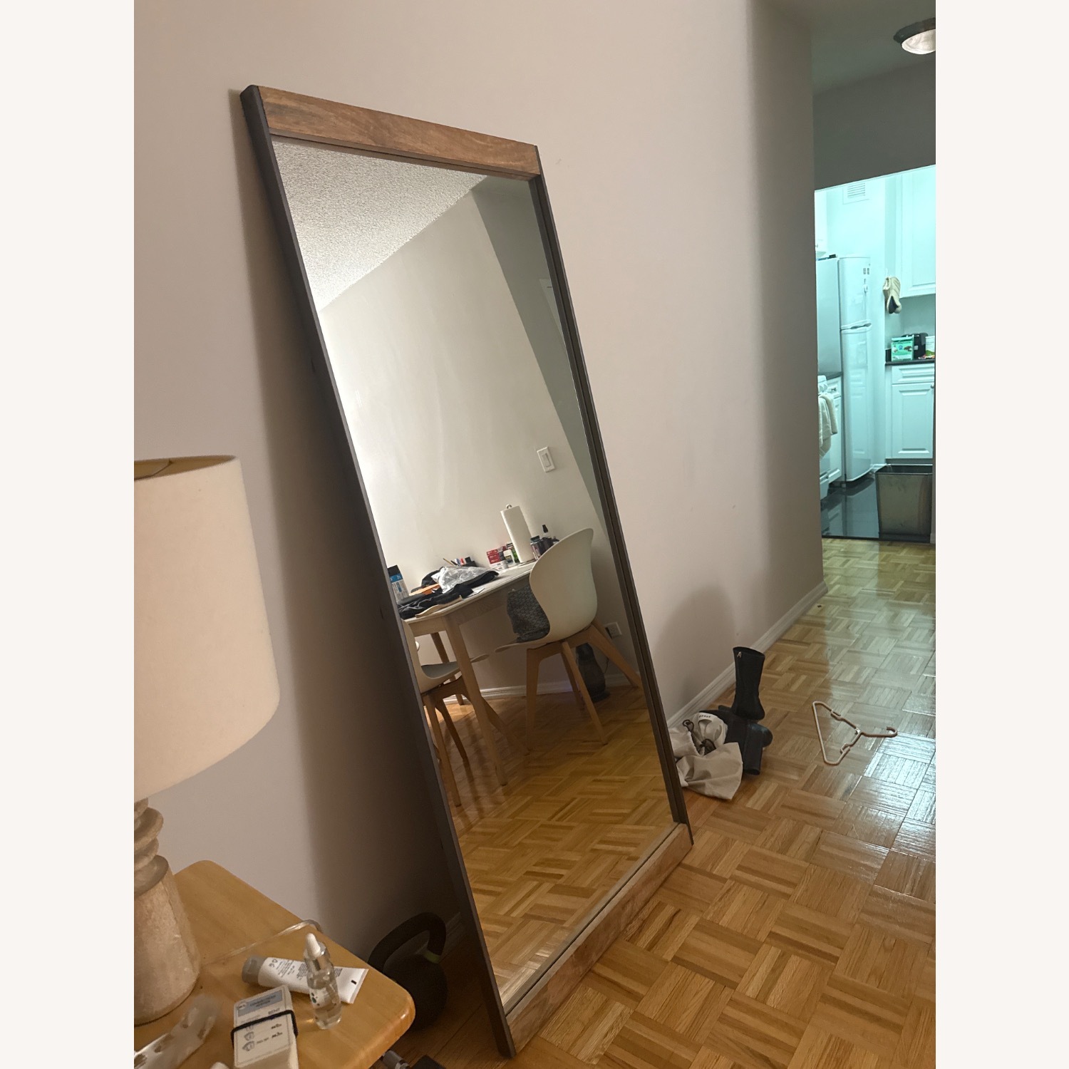 West Elm Industrial Wood Frame Floor Mirror - image-3