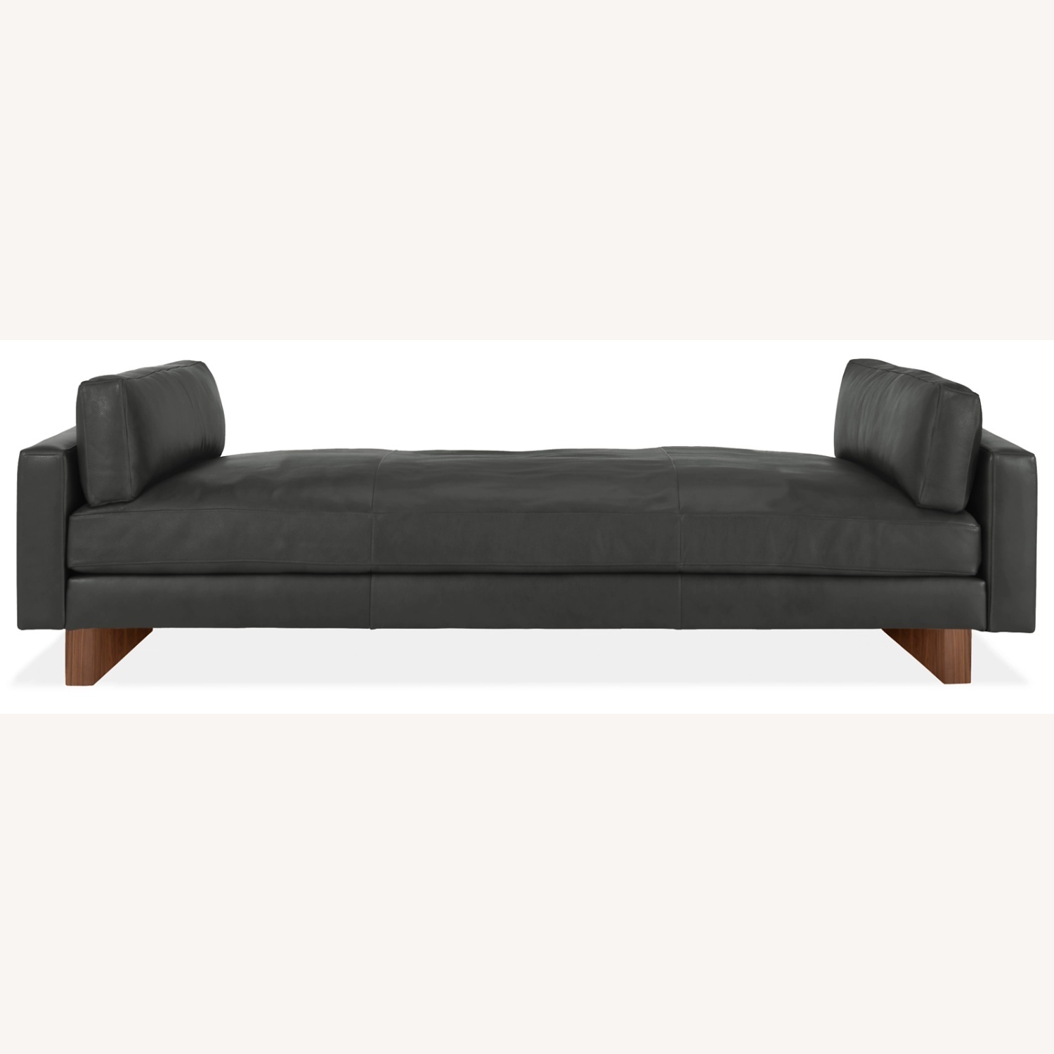 Room & Board Pierson Black Leather Chaise Lounge - image-5