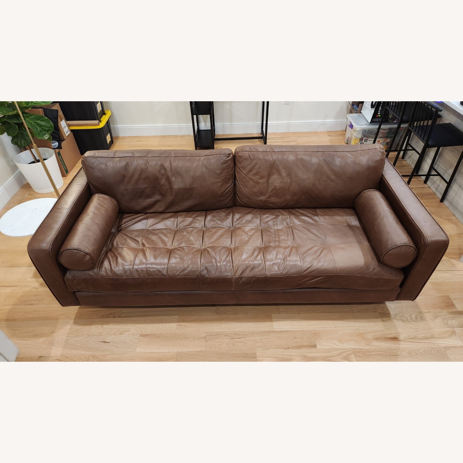 Article Sven 88" Tufted Leather Sofa - image-1