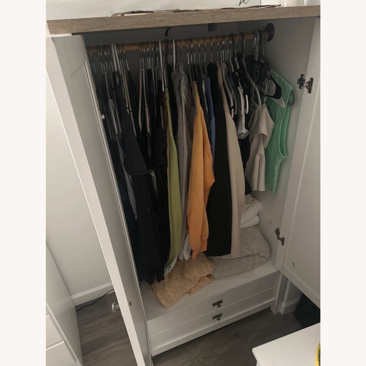 Wayfair White Wood Armoire - image-3