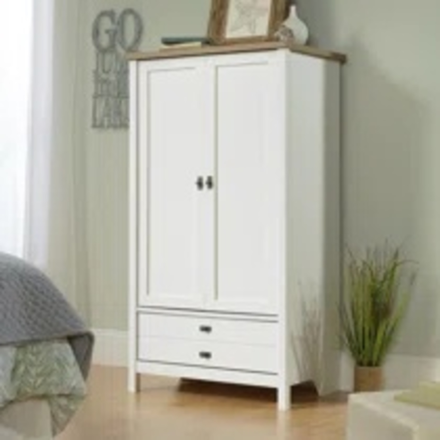 Wayfair White Wood Armoire - image-5