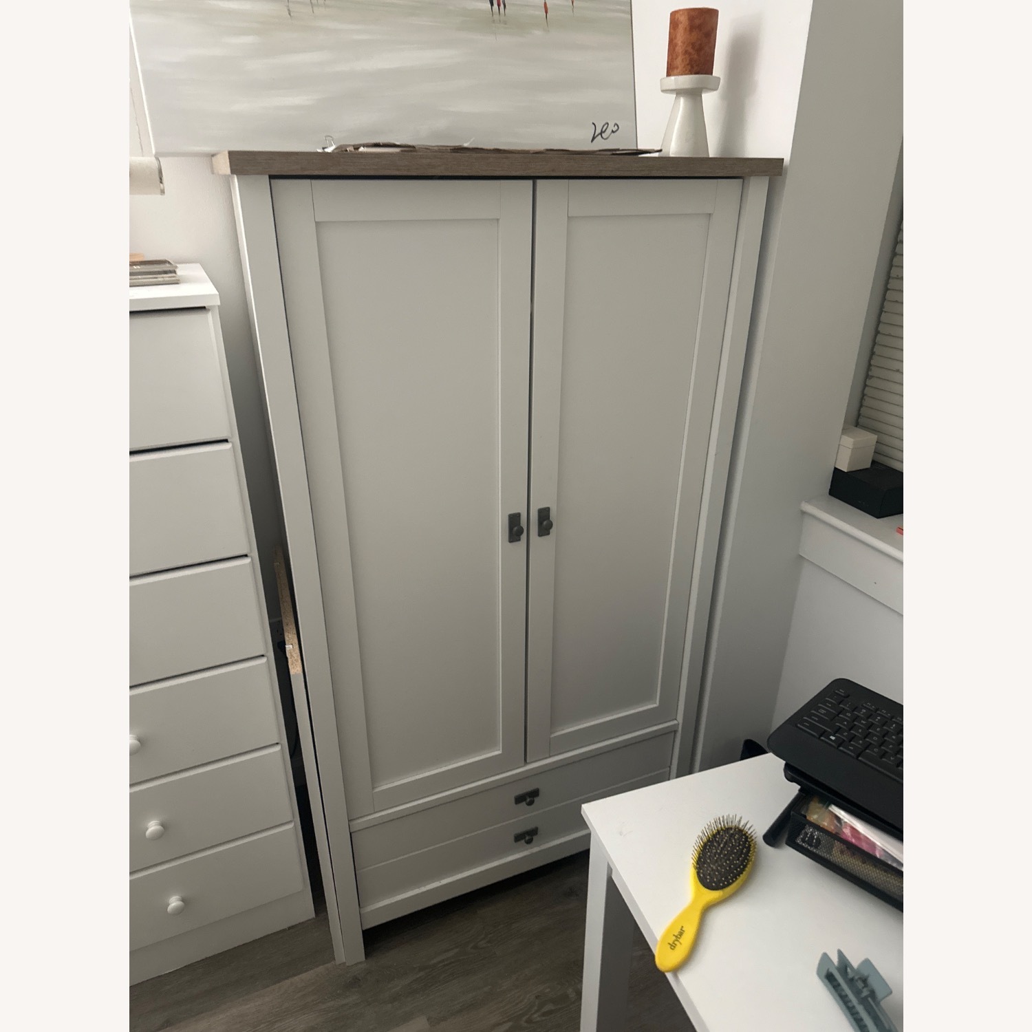 Wayfair White Wood Armoire - image-1