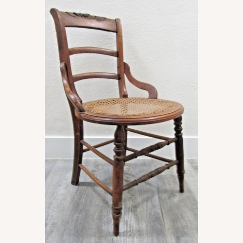 Used Antique Tell City Carved Ladder Hip Hugger Chair for sale on AptDeco