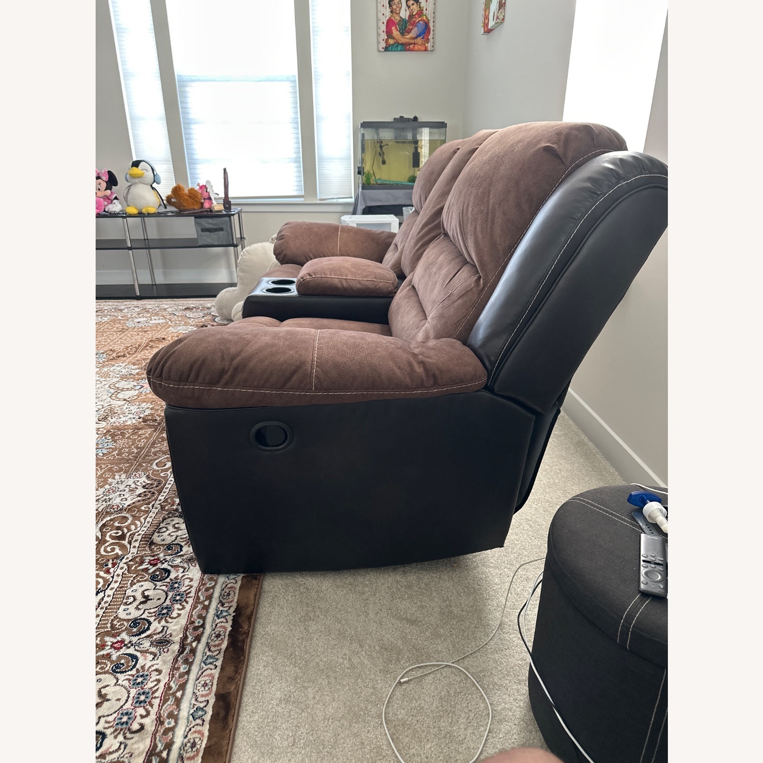 Harman Kardon Dark Brown Fabric 2 Seater Sofa - image-3