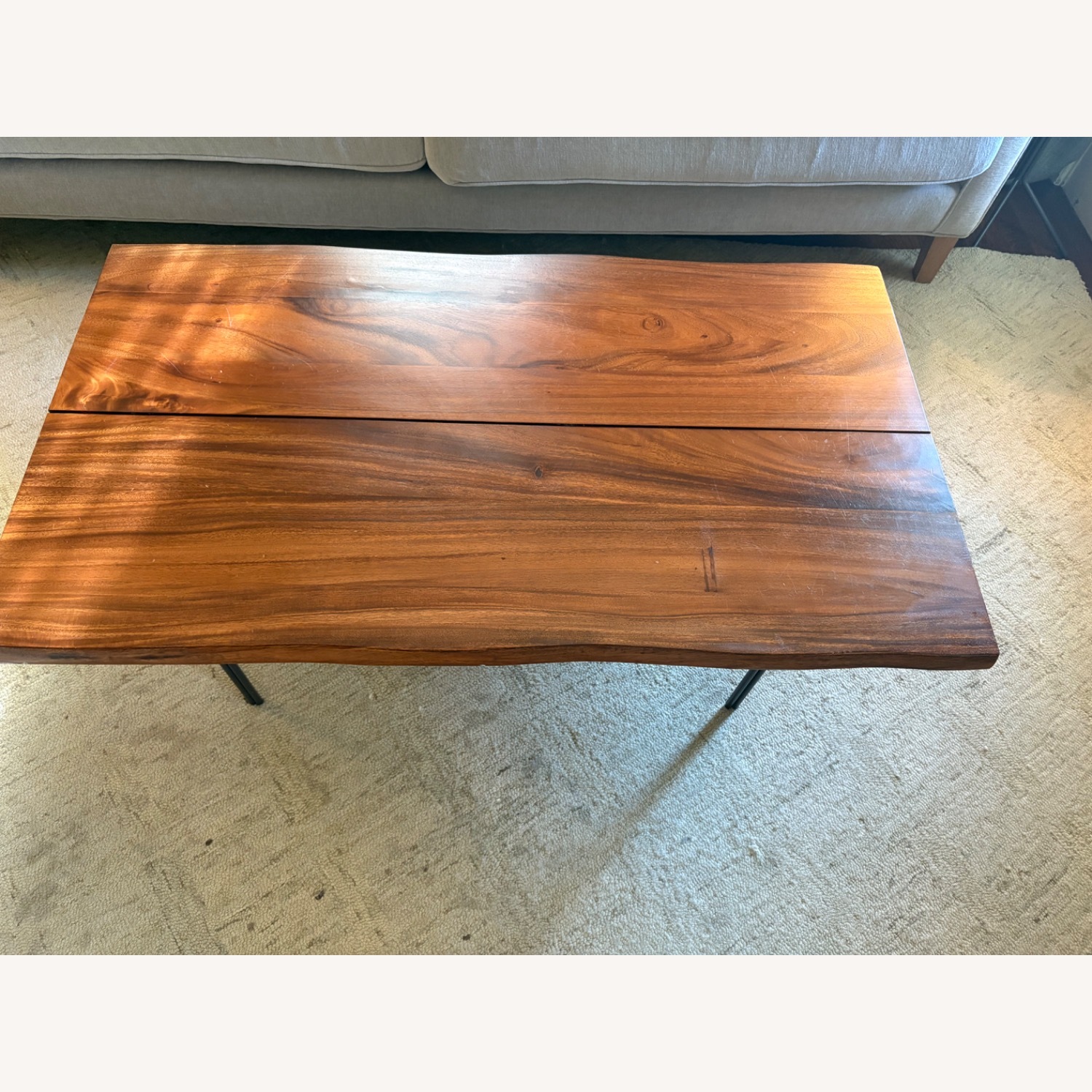 West Elm Harbor Dark Brown Wood Coffee Table - image-2