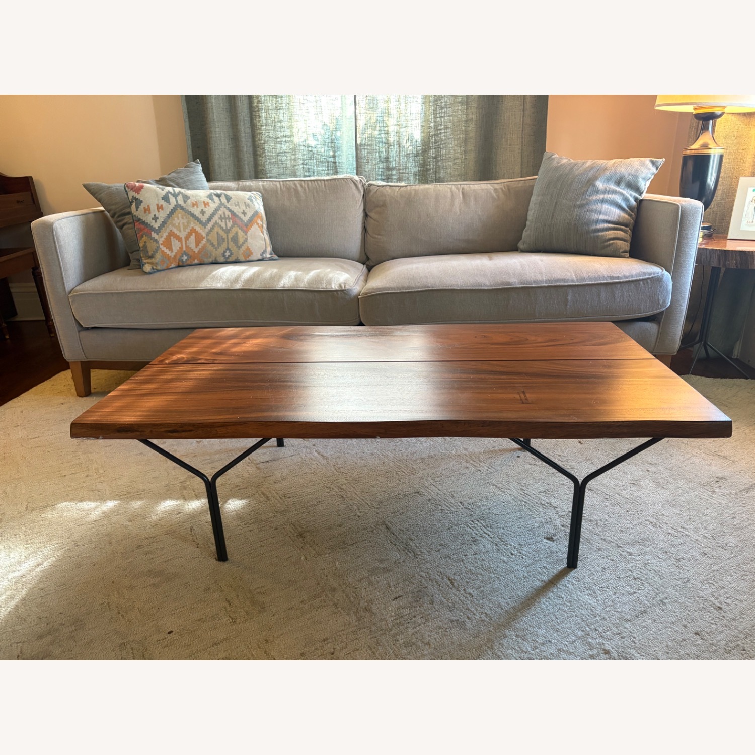 West Elm Harbor Dark Brown Wood Coffee Table - image-1