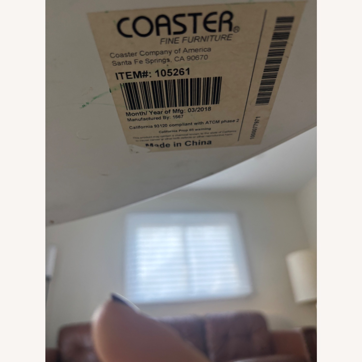 Coaster Fine White 40” Table  - image-2