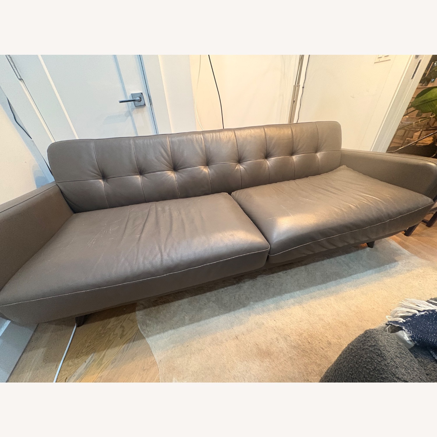 Room & Board Anson Dark Gray Leather 3+ Seater Sofa - image-2