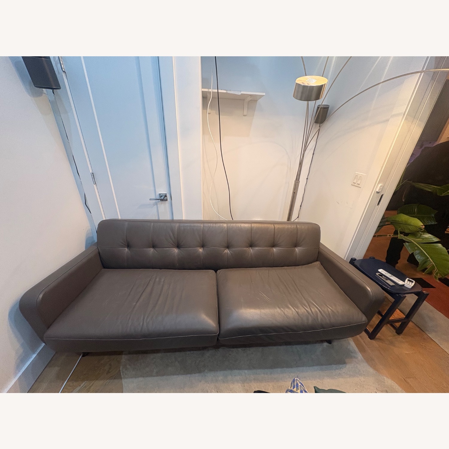 Room & Board Anson Dark Gray Leather 3+ Seater Sofa - image-1