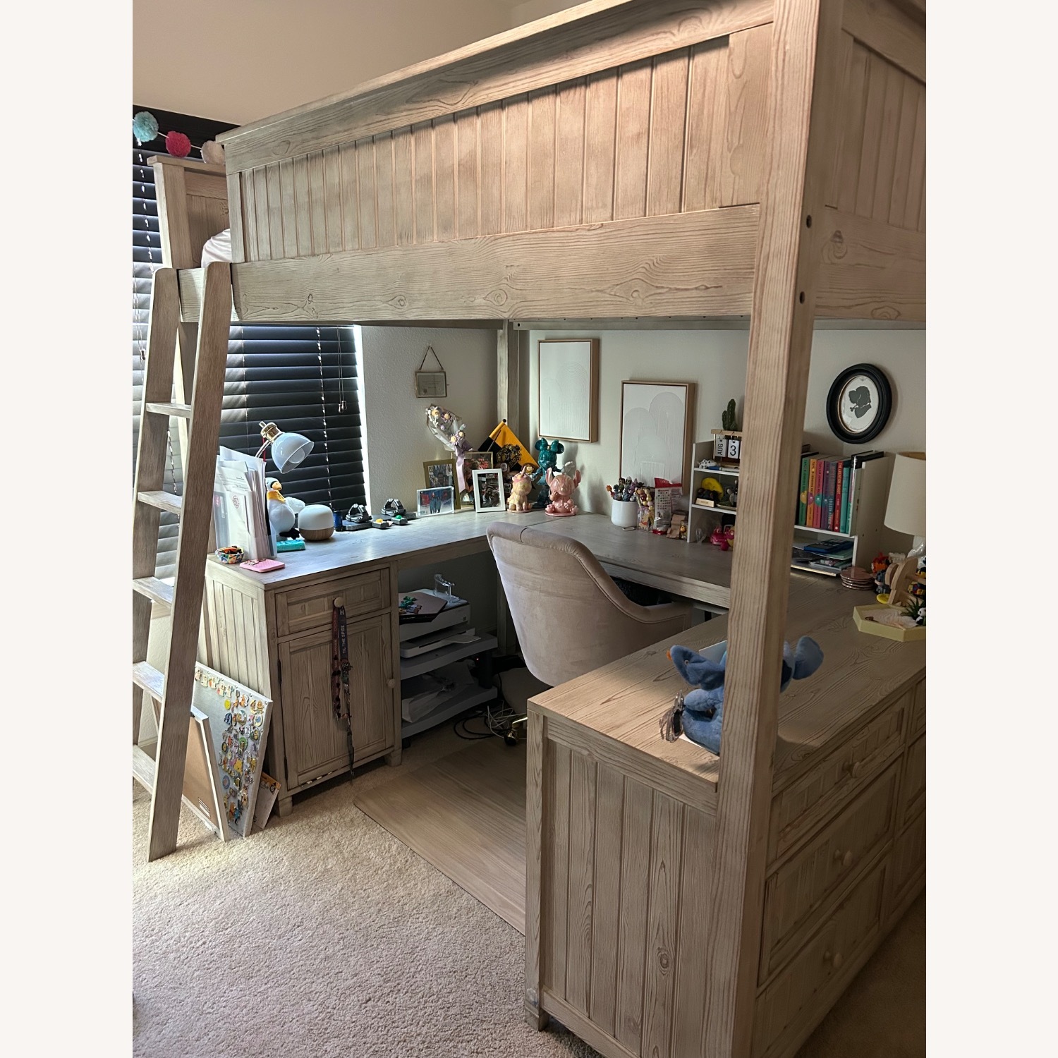 Pottery Barn Teen Beadboard Full Loft Bed - image-3