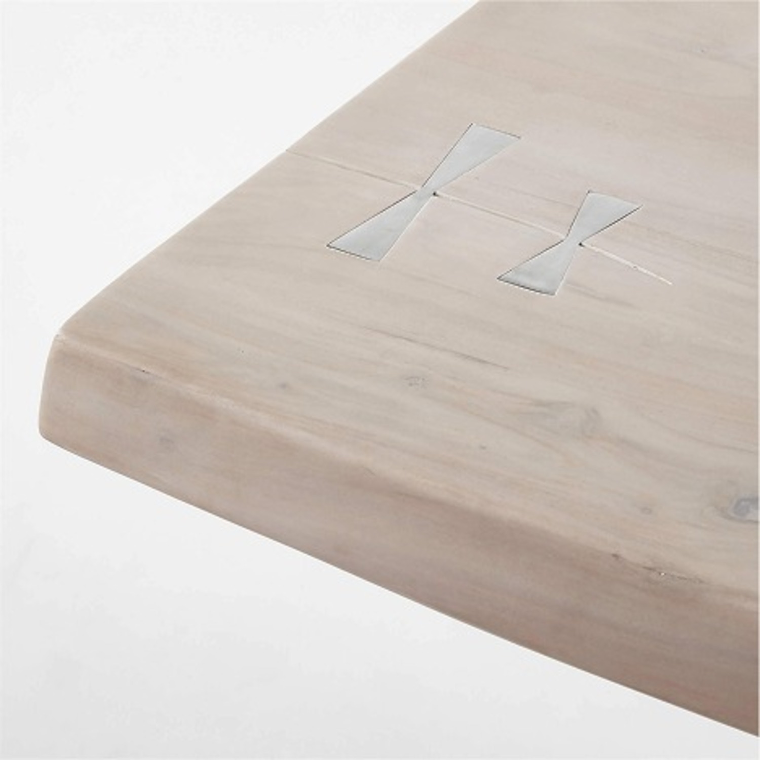 CB2 Landscape 95" Rectangular White Washed Wood Dining Table - image-11