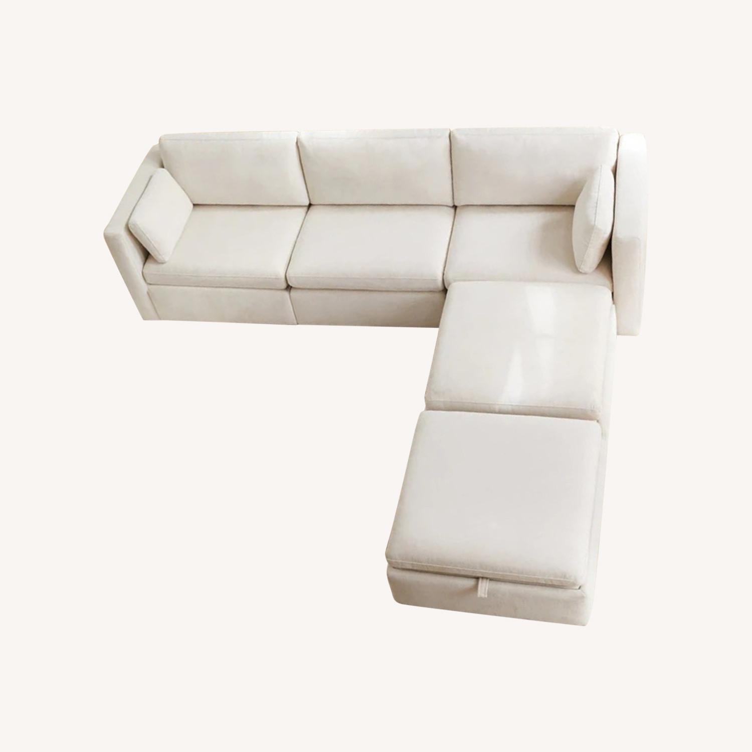 CHITALIVING Beige 5 Piece Sectional W Storage - image-0