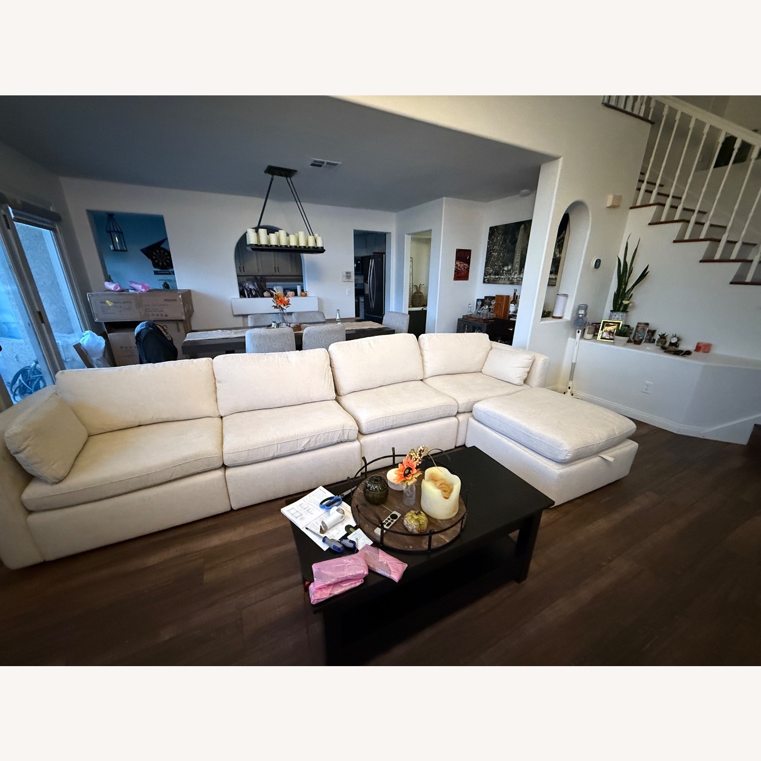 CHITALIVING Beige 5 Piece Sectional W Storage - image-2