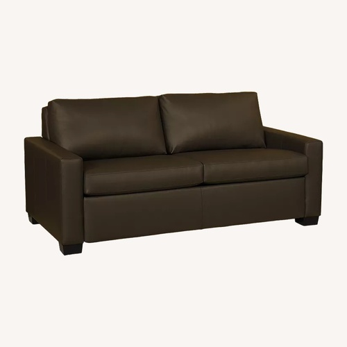Used Haverty's Dark Brown Leather Sleeper Sofa for sale on AptDeco