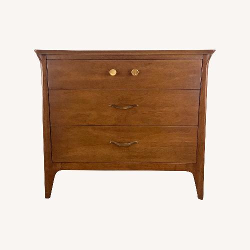 5個口のA♥DREXEL HERITAGE Drexel Heritage Bedside Cabinet, Side Cabinet, Leather, 3