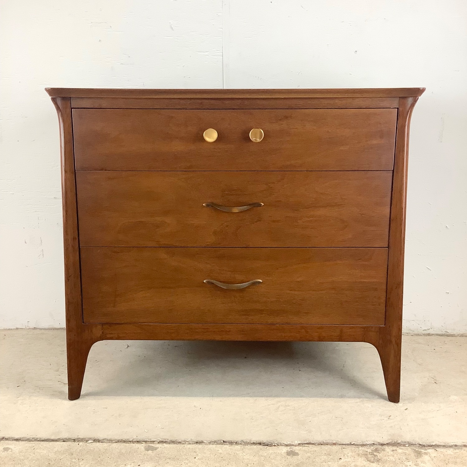 MCM Drexel Three Drawer Profile Dresser - image-1