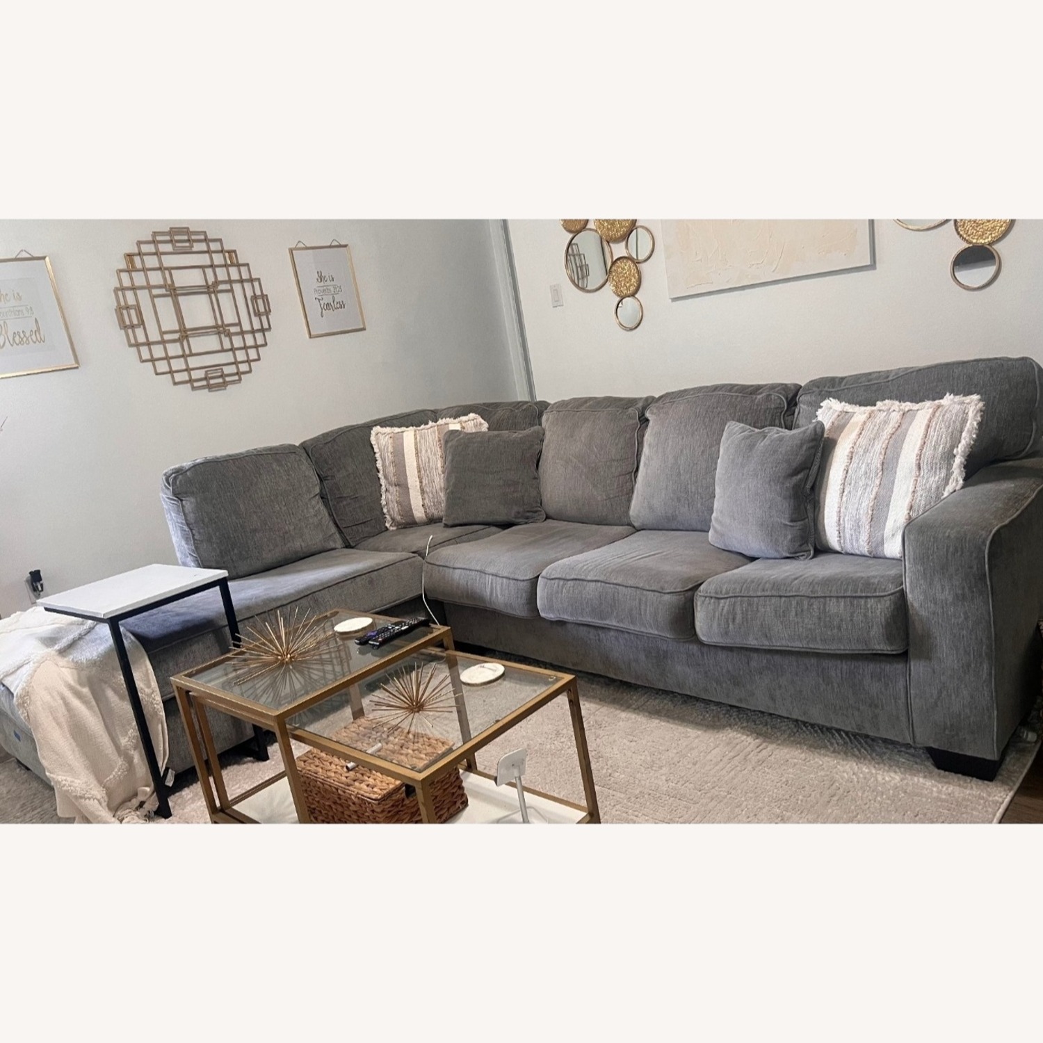 Ashley Furniture Dark Gray 2 Piece Sectional - image-2
