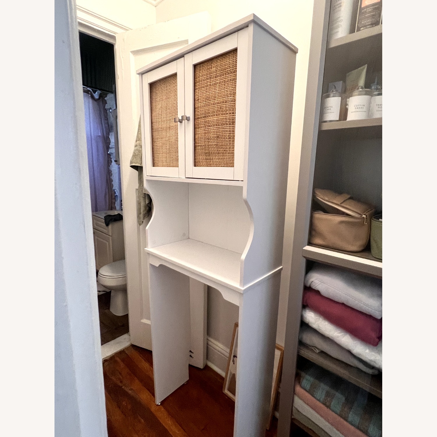 White Bathroom Over Toilet Storage Shelf - image-3