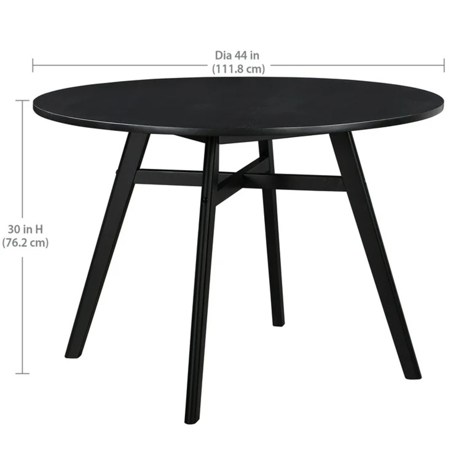 Black Wood Dining Table - image-2
