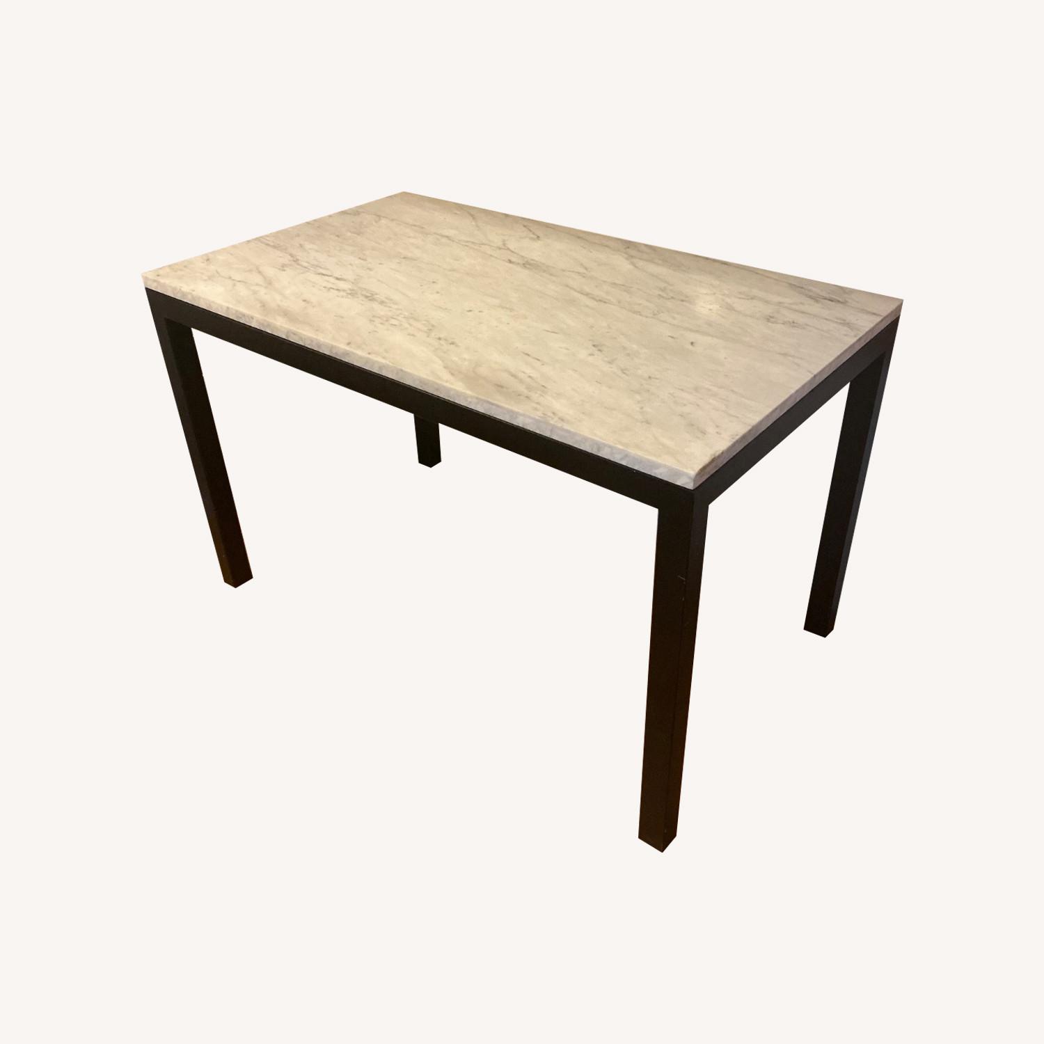 Room & Board Parsons White Metal Dining Table - image-0