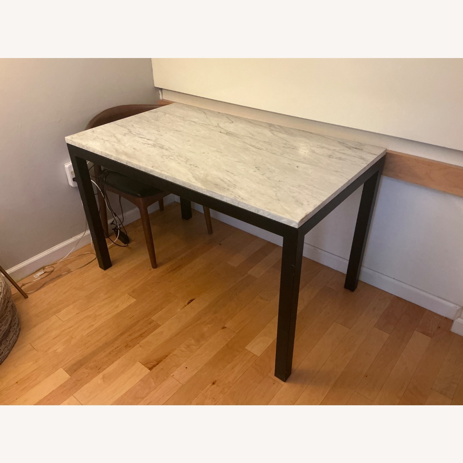 Room & Board Parsons White Metal Dining Table - image-1