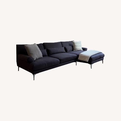 Used Interior Define Maxwell Dark Gray 2 Piece Sectional for sale on AptDeco