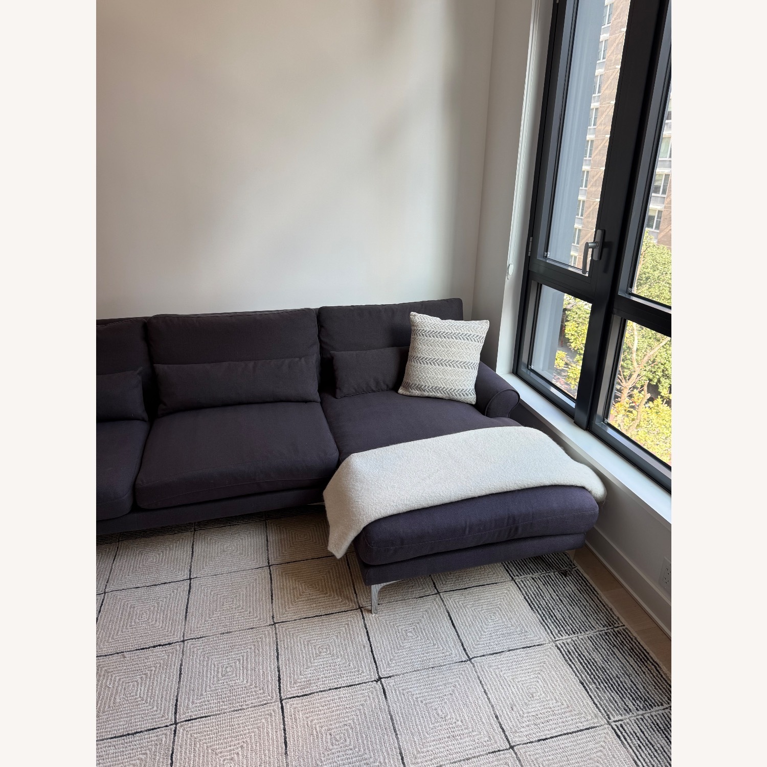 Interior Define Maxwell Dark Gray 2 Piece Sectional - image-2