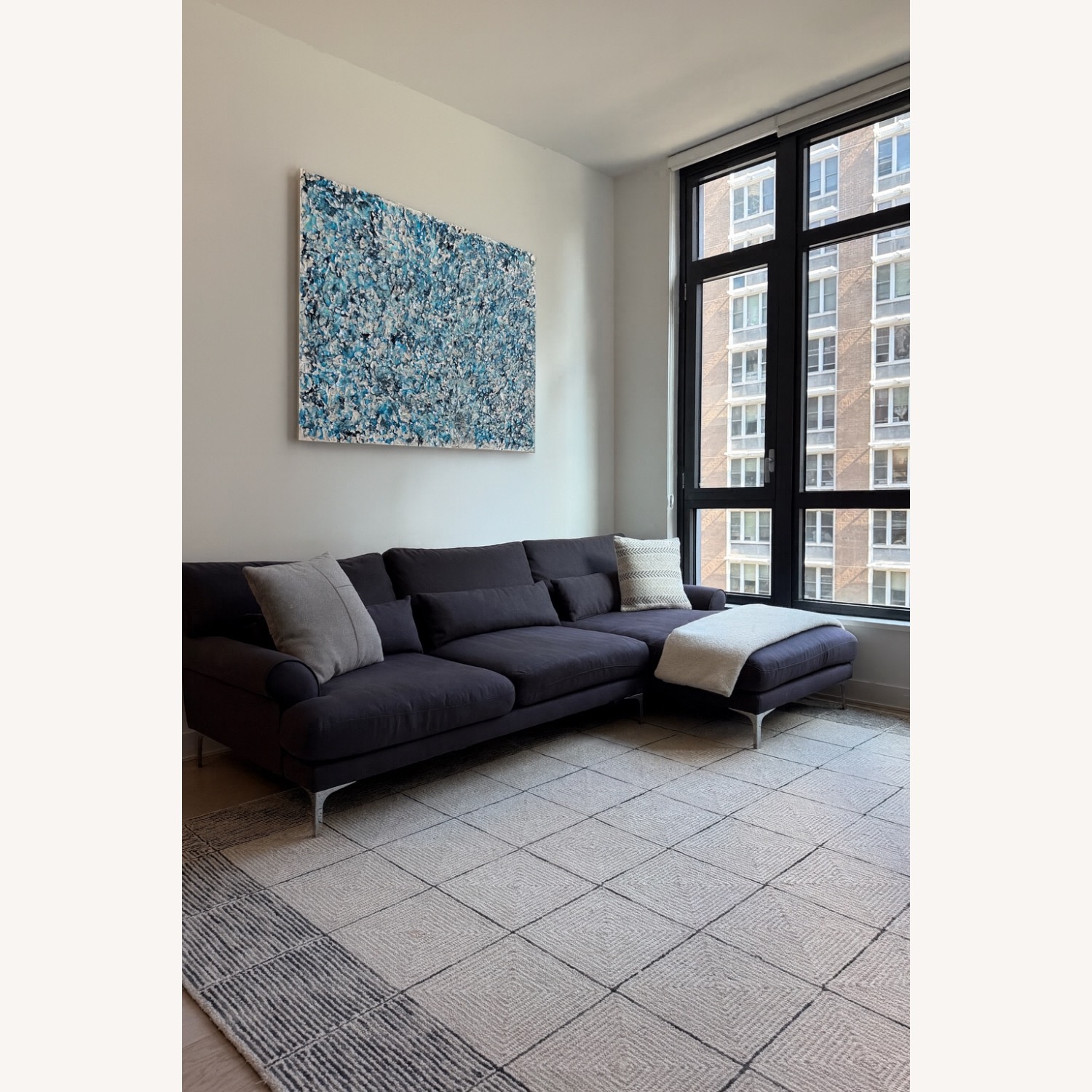 Interior Define Maxwell Dark Gray 2 Piece Sectional - image-1