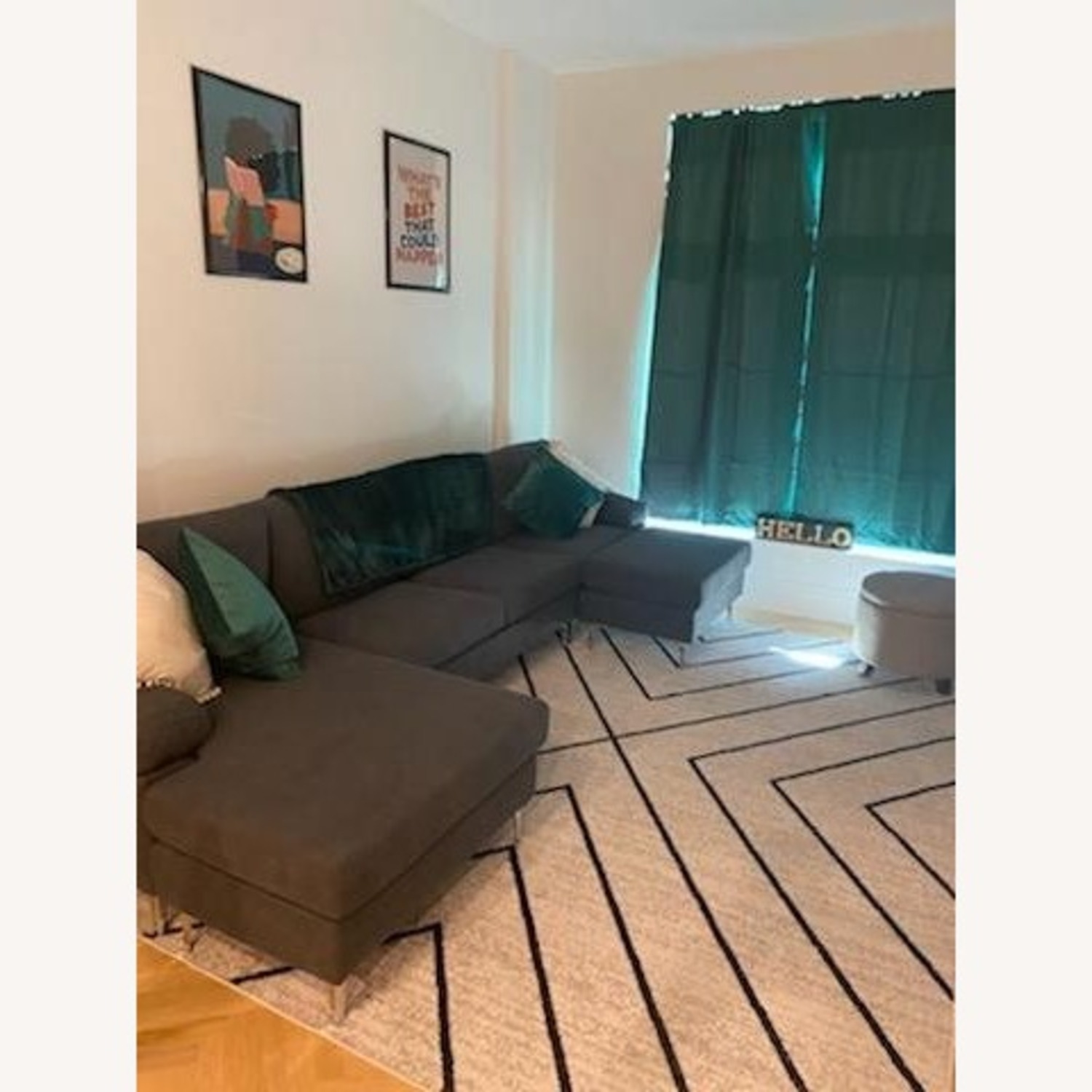 Dark Gray Chaise Lounge - image-3