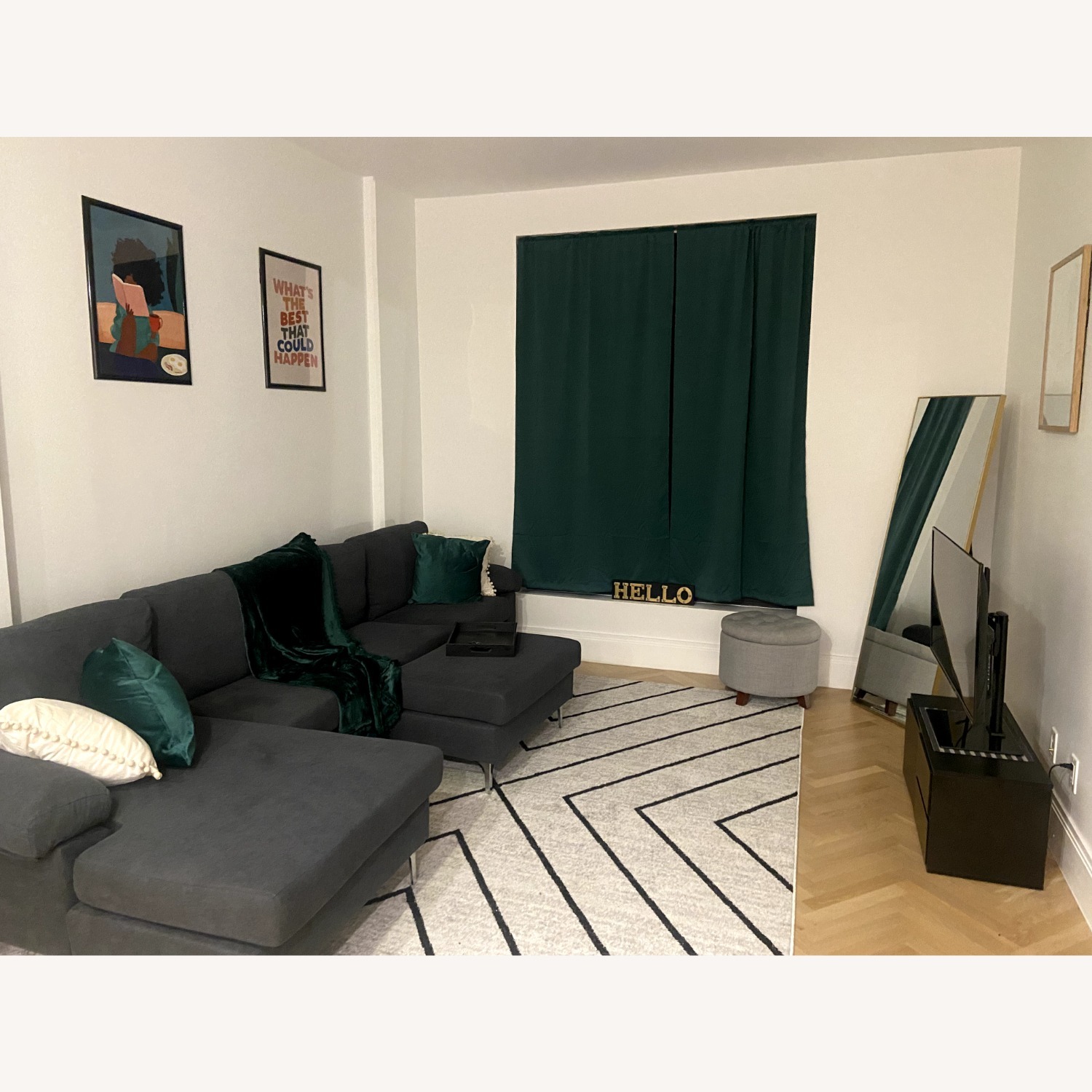 Dark Gray Chaise Lounge - image-2