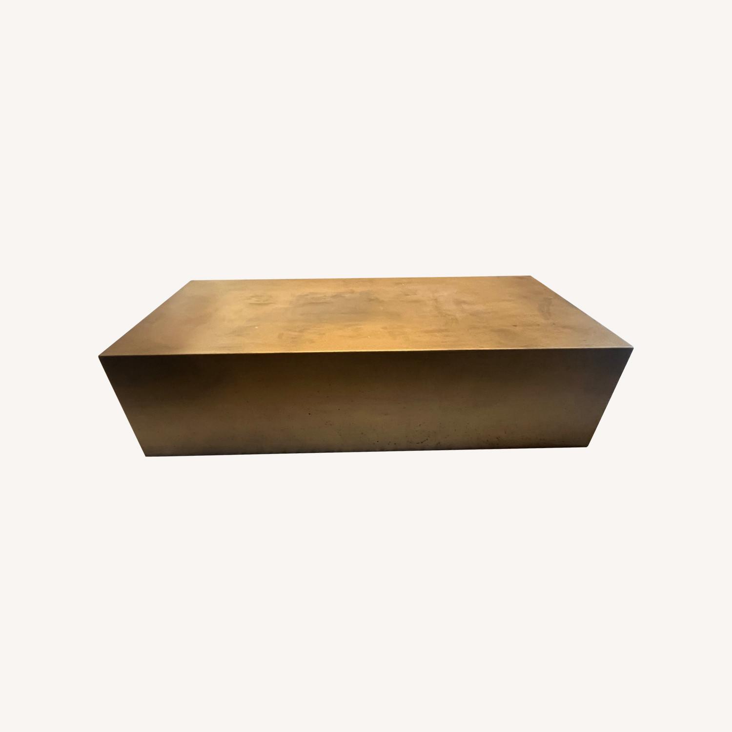 Gold Brass Coffee Table - image-0