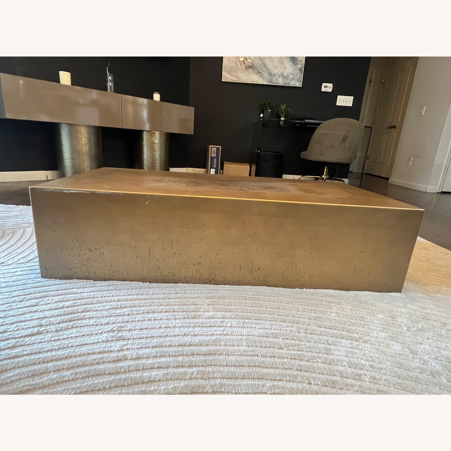 Gold Brass Coffee Table - image-1
