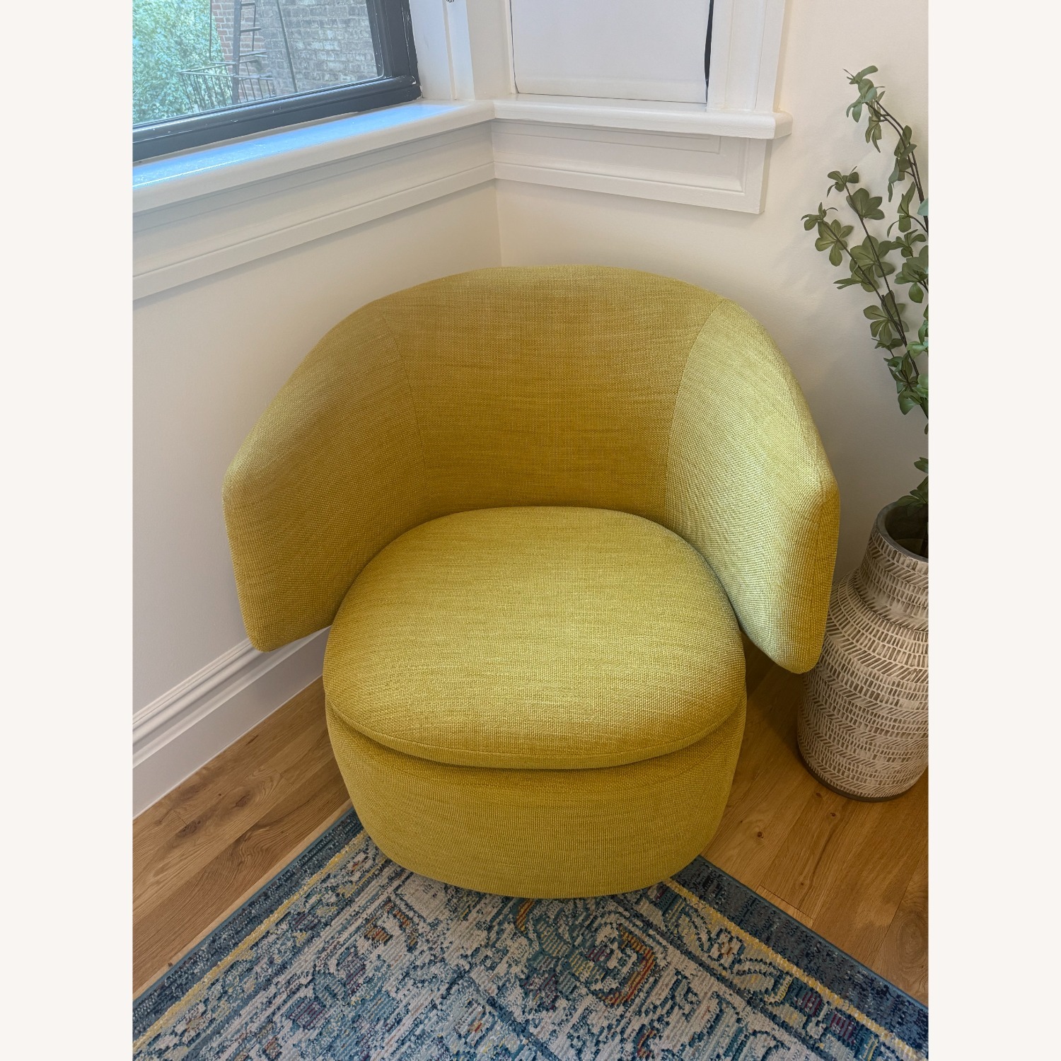 West Elm Crescent Swivel Chair - image-1