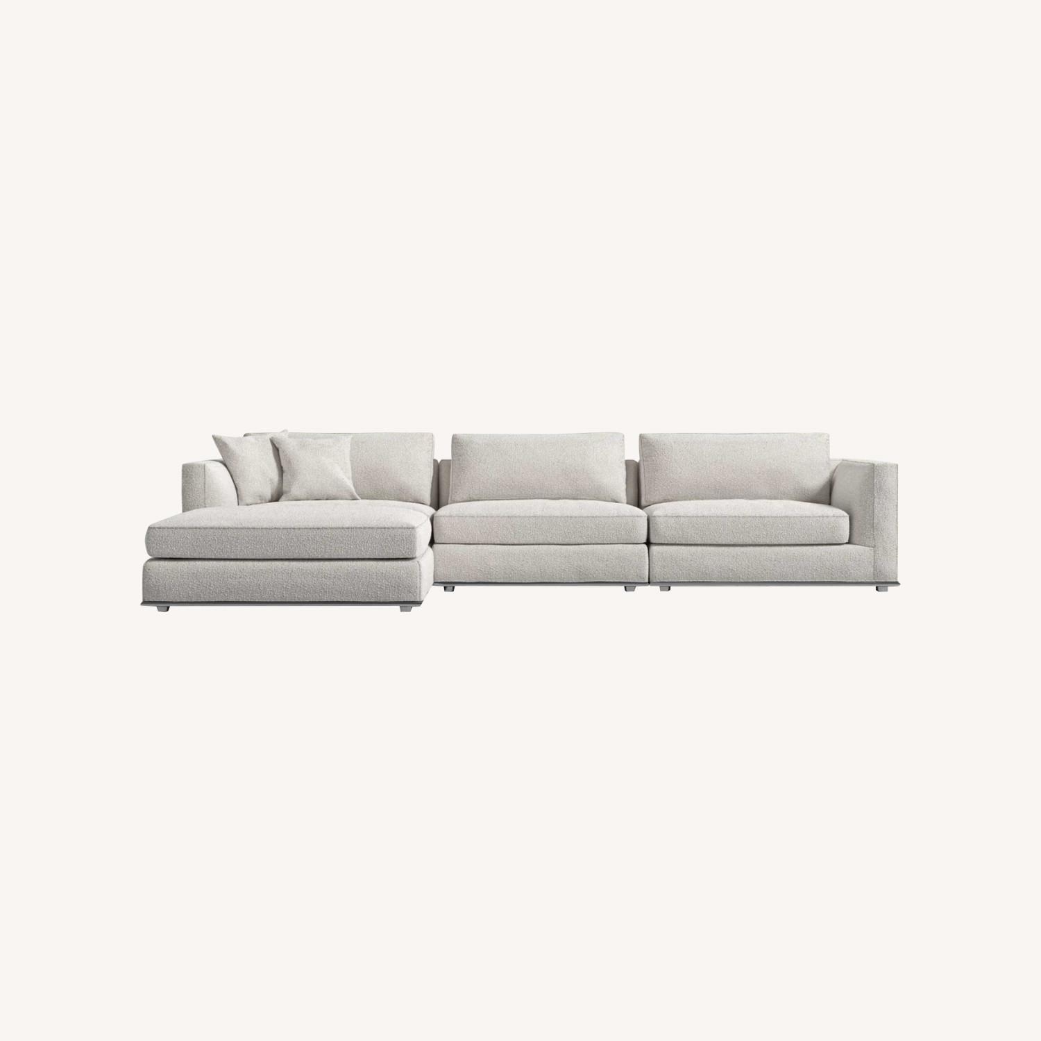 Rove Concepts Milo White Wool Blend 2 Piece Sectional - image-0