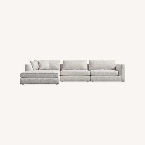 Used Rove Concepts Milo White Wool Blend 2 Piece Sectional for sale on AptDeco