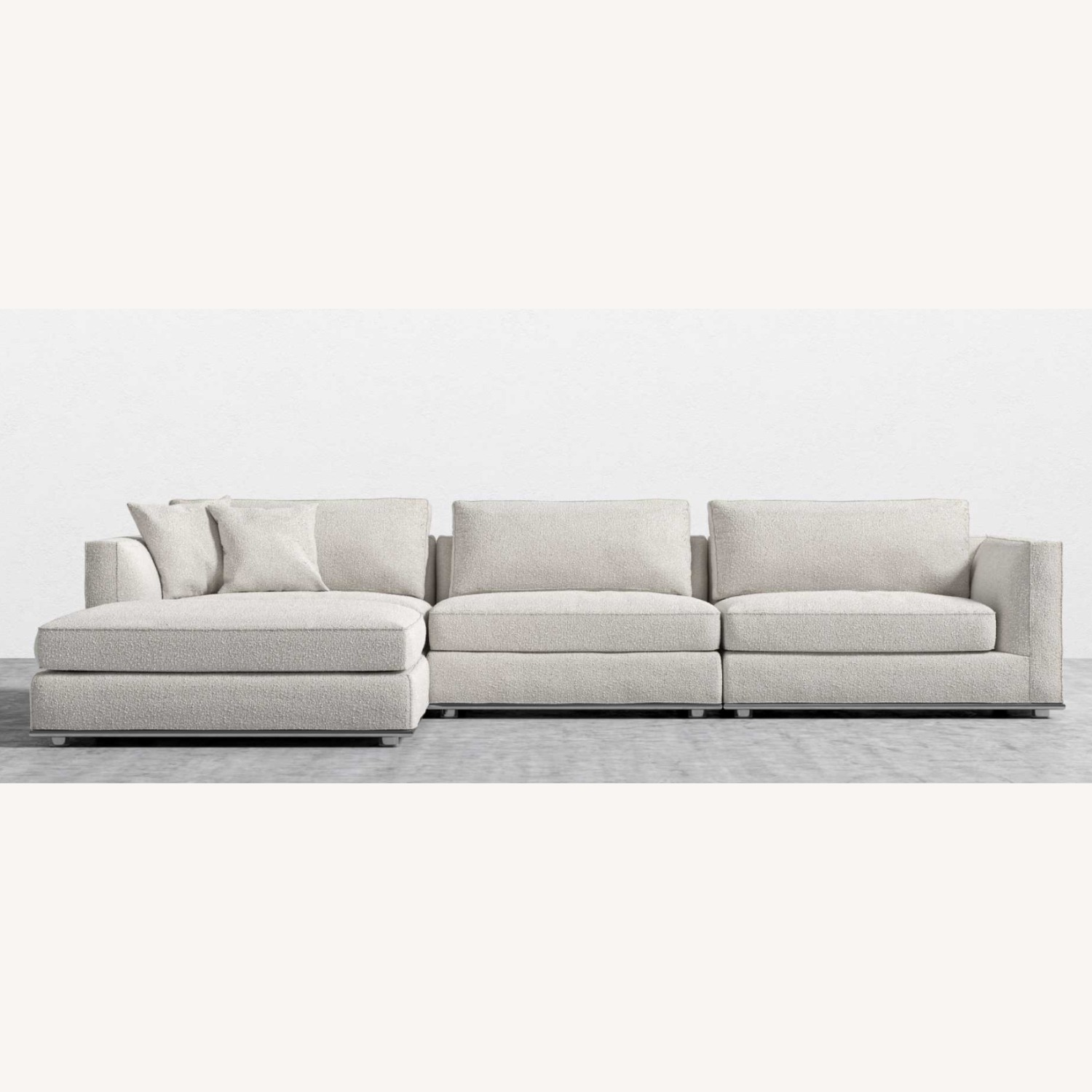 Rove Concepts Milo White Wool Blend 2 Piece Sectional - image-13