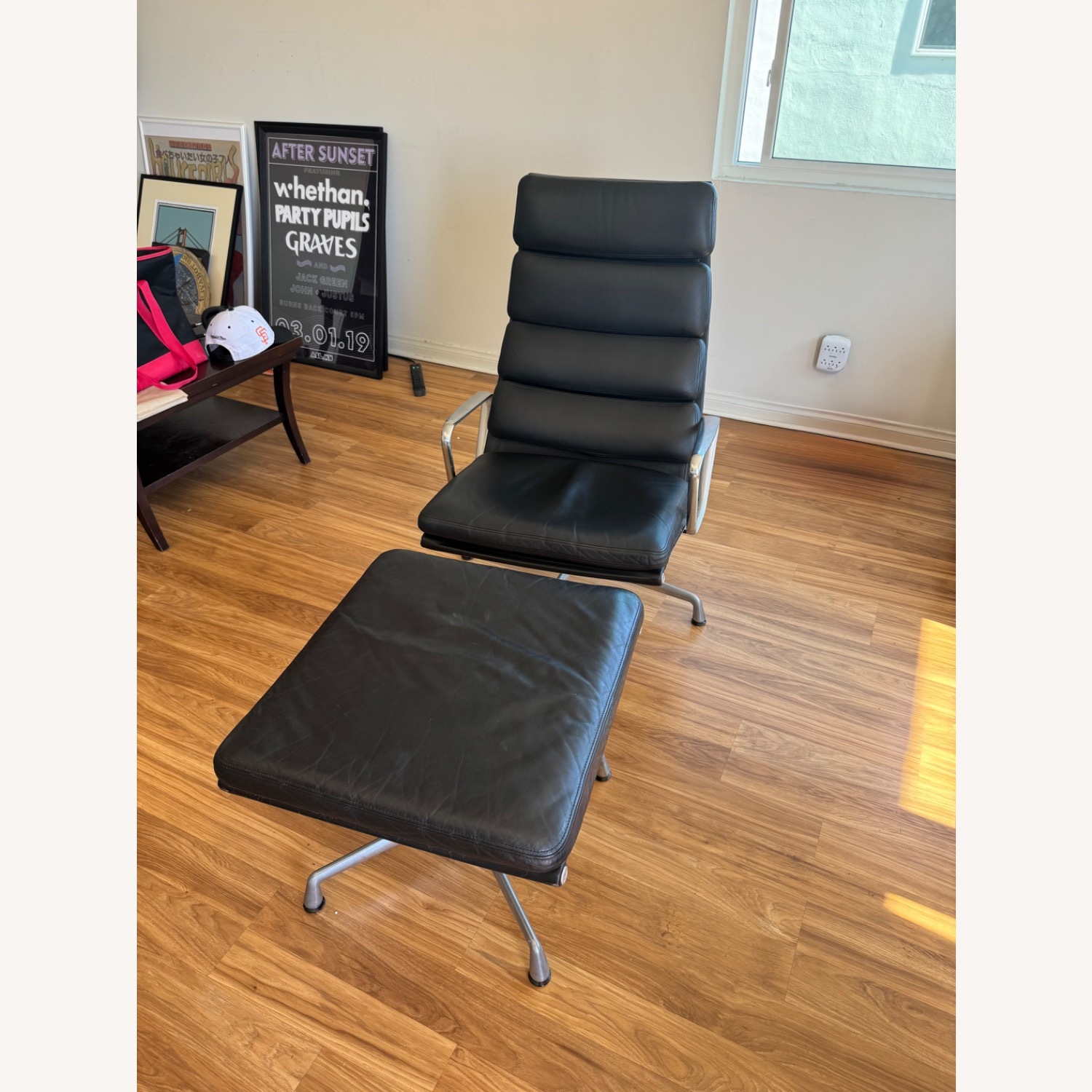 Herman Miller Eames Black Leather Armchair - image-2