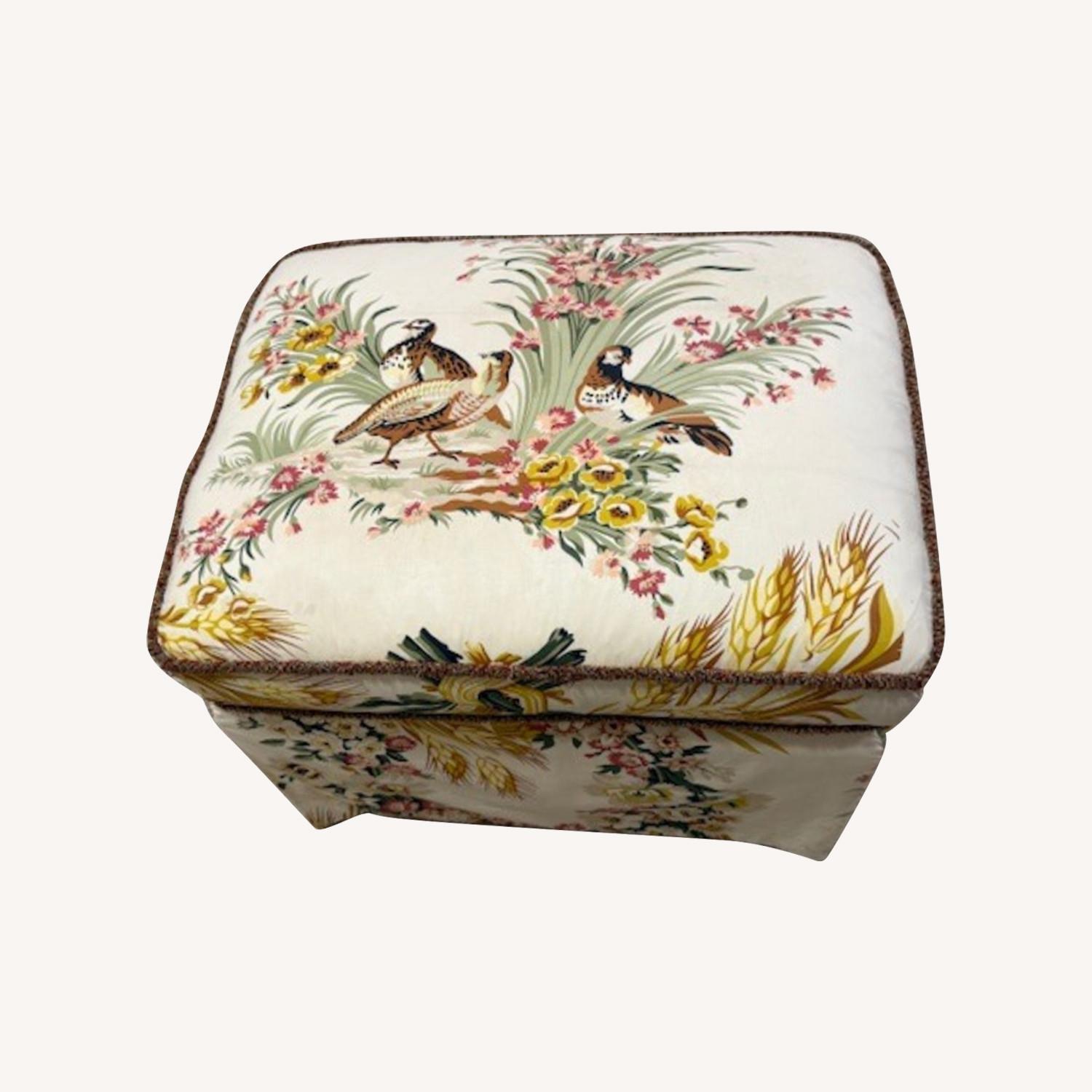 Antique Fabric Ottoman - image-0
