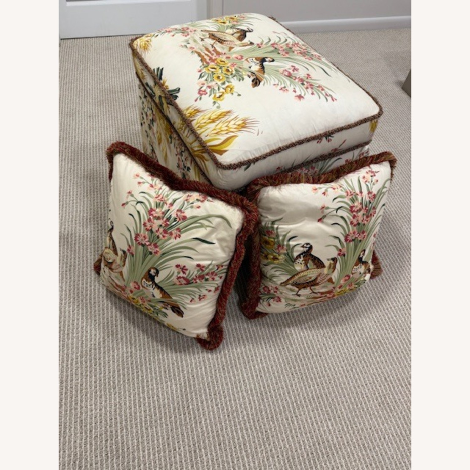 Antique Fabric Ottoman - image-3