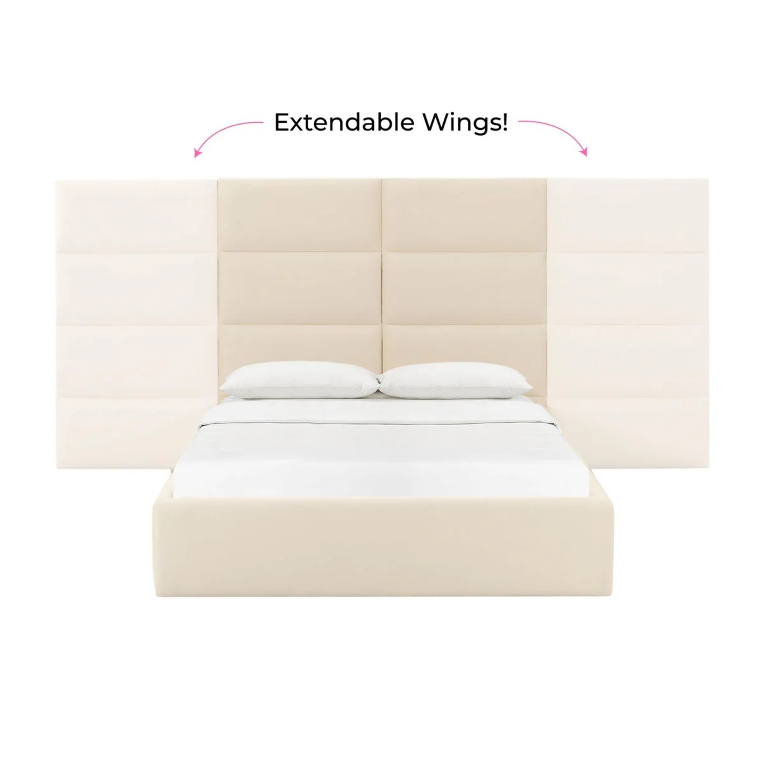 TOV Eliana Velvet Bed with Wings - image-2