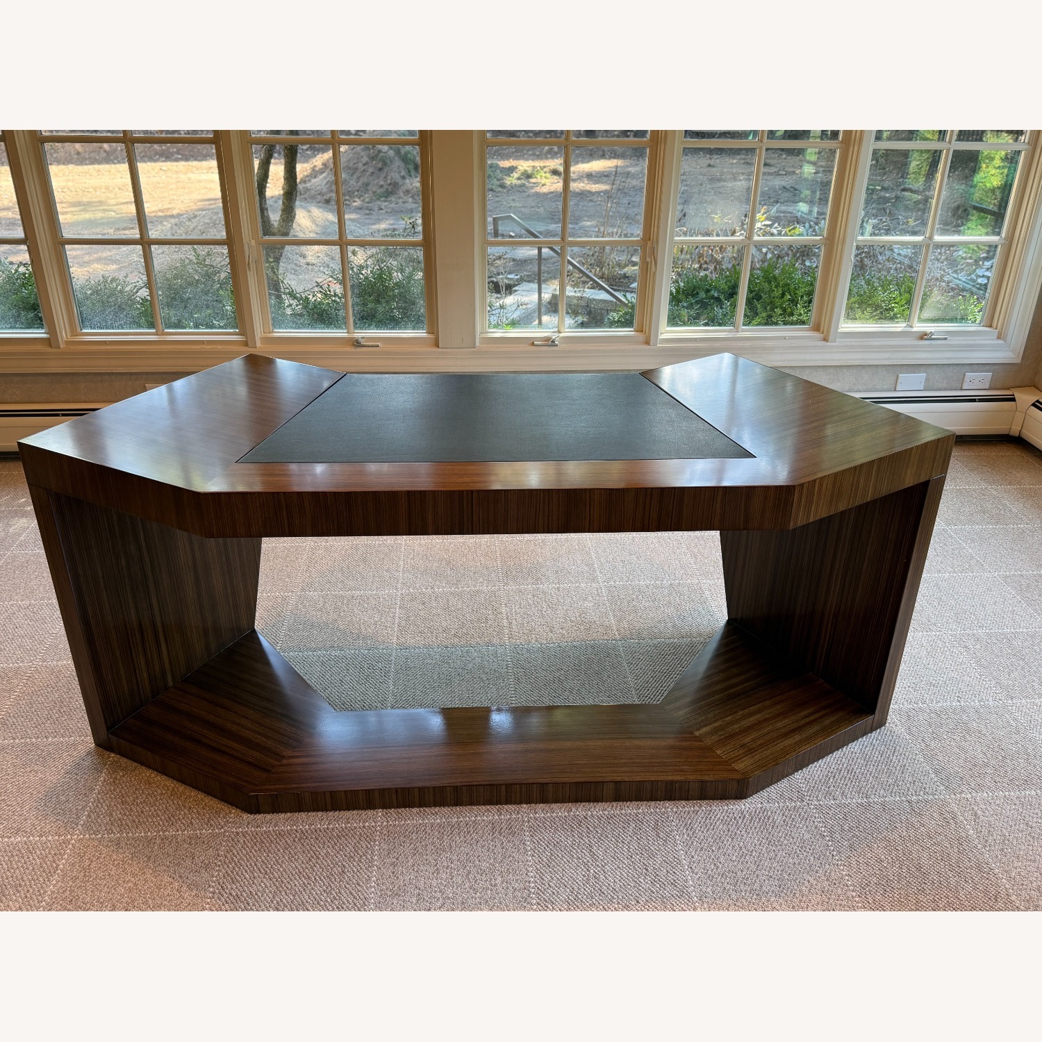 Paragon Angled Writing Desk Dark Brown Wood Desk - image-3