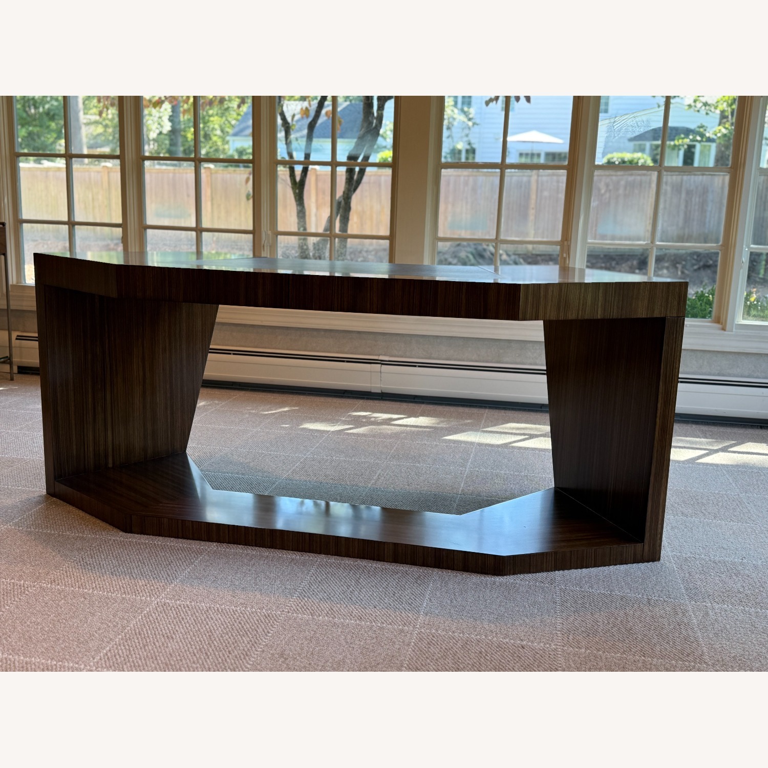 Paragon Angled Writing Desk Dark Brown Wood Desk - image-2