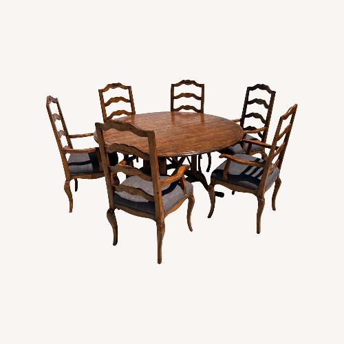 Used 1980s Guy Chaddock Dining Table Set Real Wood for sale on AptDeco