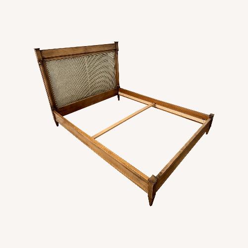 Used Roche Bobois Light Brown Wood Queen Bed for sale on AptDeco