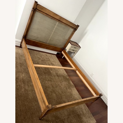 Used Roche Bobois Light Brown Wood Queen Bed for sale on AptDeco