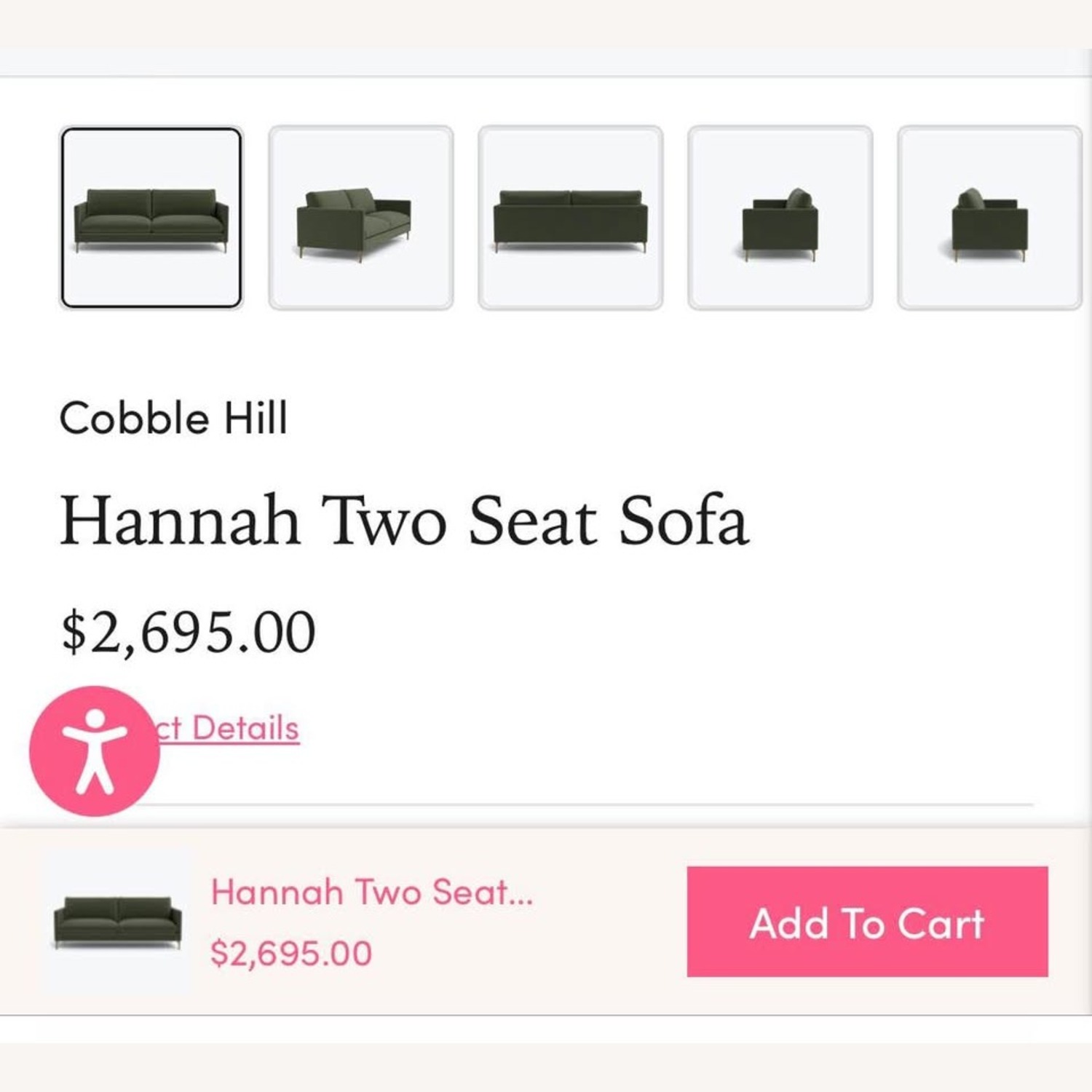 ABC Home Hannah Apartment Sofa in Emerald Green - image-9