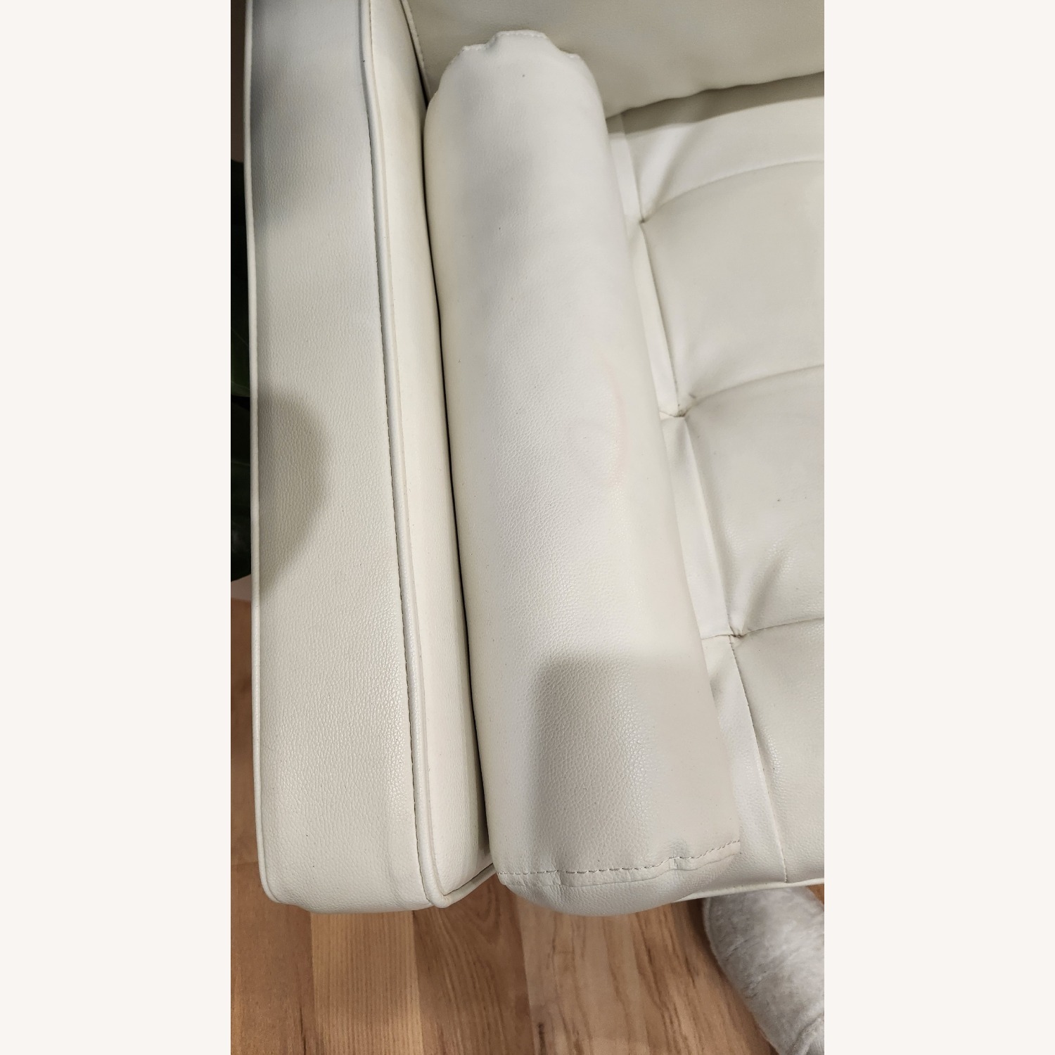 Wayfair Lincoln 58" White Faux Leather 2 Seater Sofa - image-4