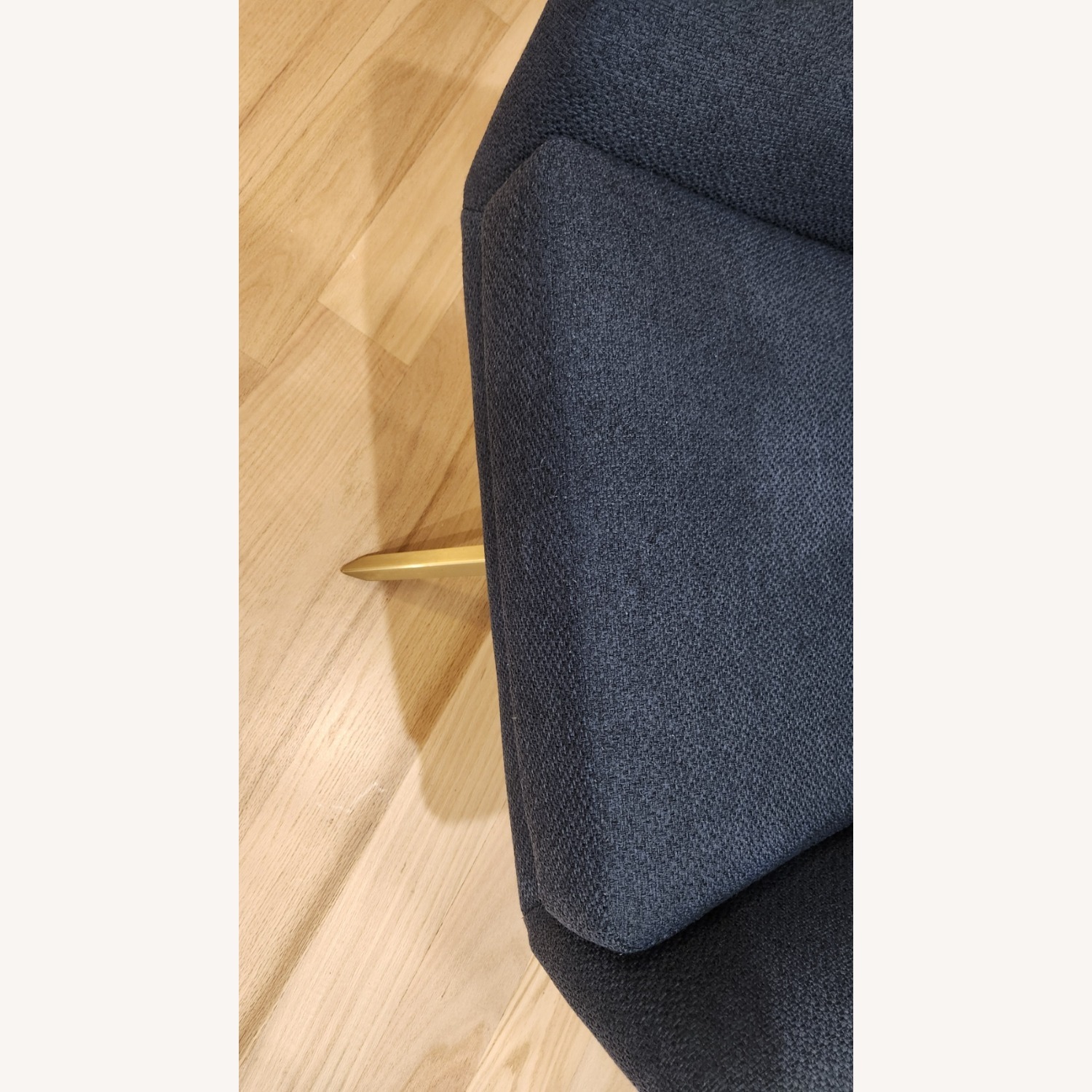 Article Spin Swivel Blue Fabric Accent Chair - image-4